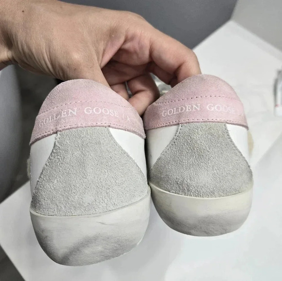 Golden Goose Leather & Shearling Trim Sneakers - Picture 7 of 17